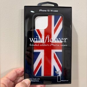 NEW! WILDFLOWER UNION JACK I PHONE 13/14 CASE. Never Opened.